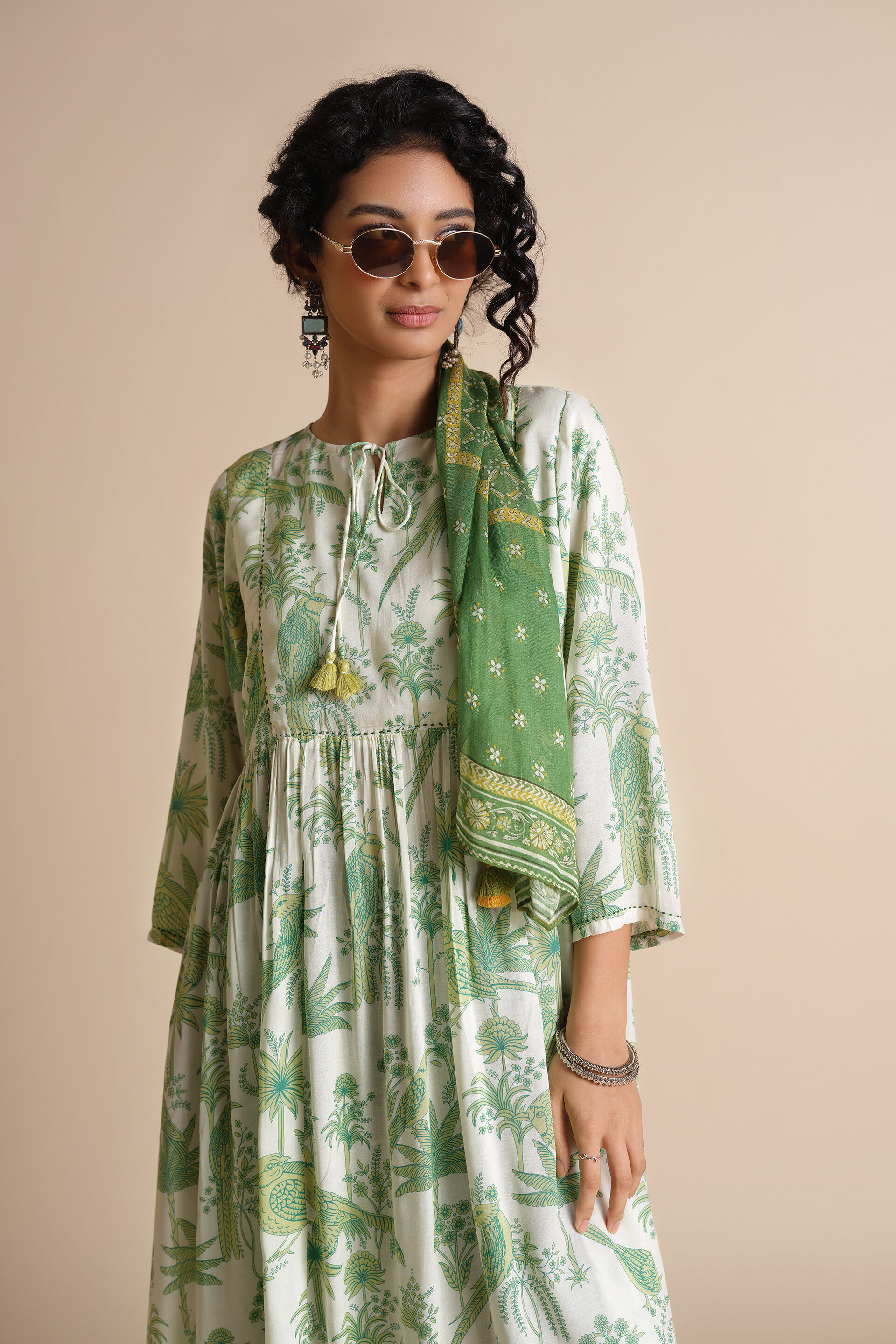 Hara Bhara Kurta, Off White, image 3
